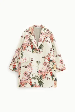 Gabardina estampada con botones simples