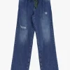 Jeans a gamba ampia con cintura