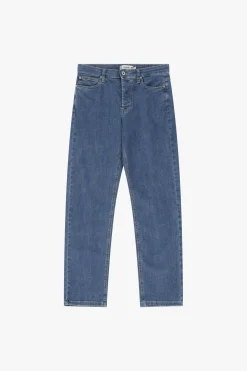 Jeans a gamba dritta con vita media