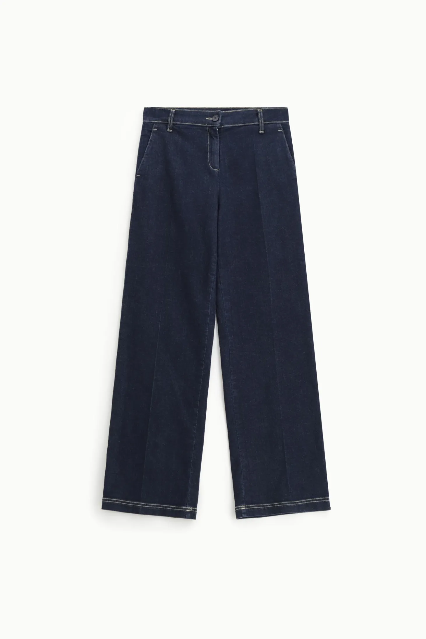 Jeans a gamba dritta con vita media