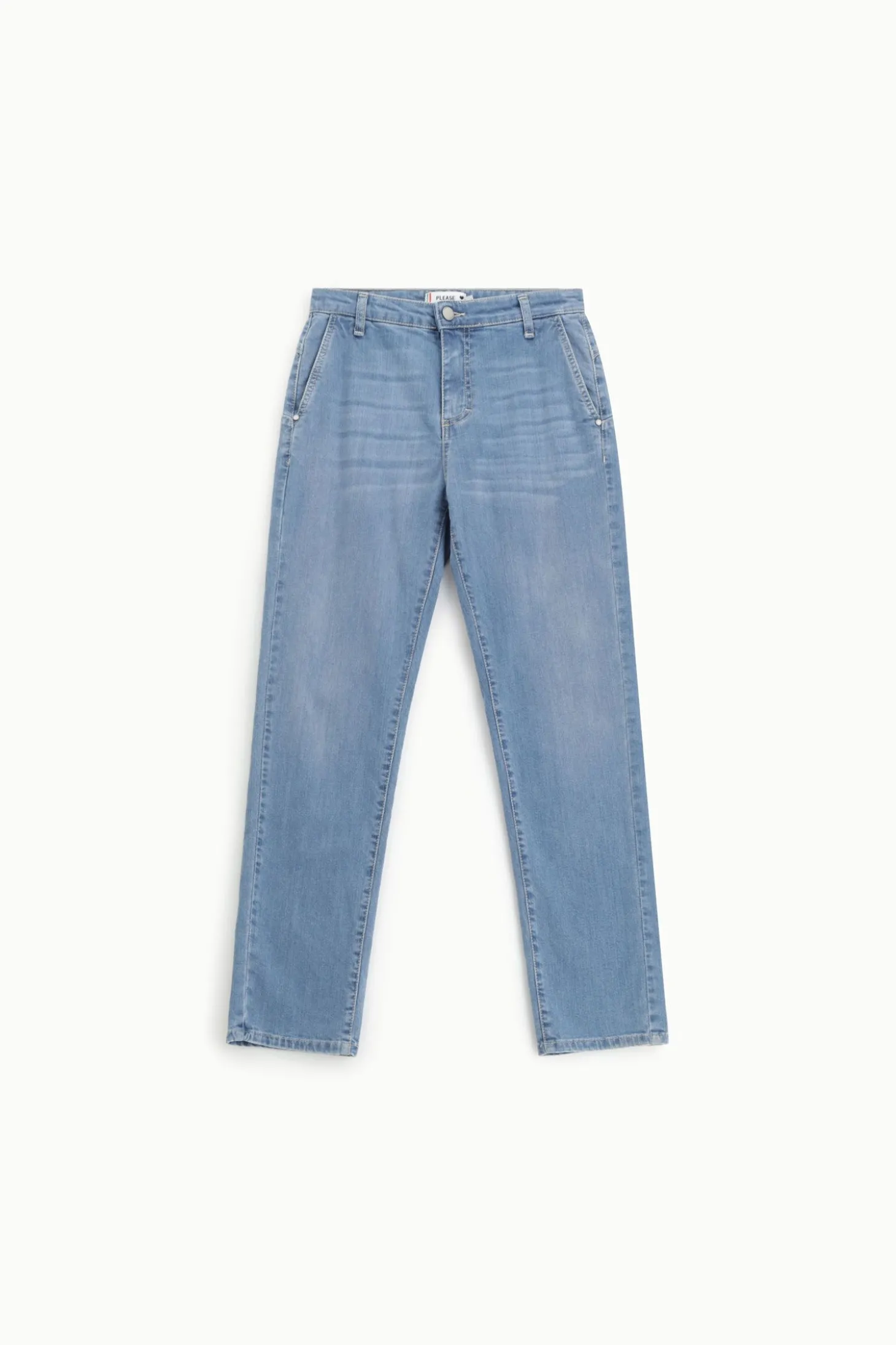 Jeans a gamba dritta vita media