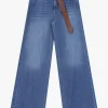 Jeans a gamba larga con cintura