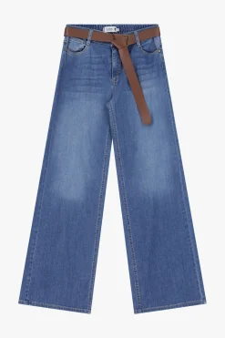 Jeans a gamba larga con cintura