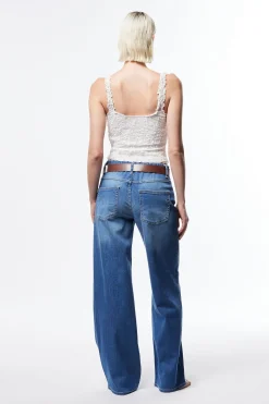 Jeans a gamba larga con cintura