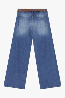 Jeans a gamba larga con cintura
