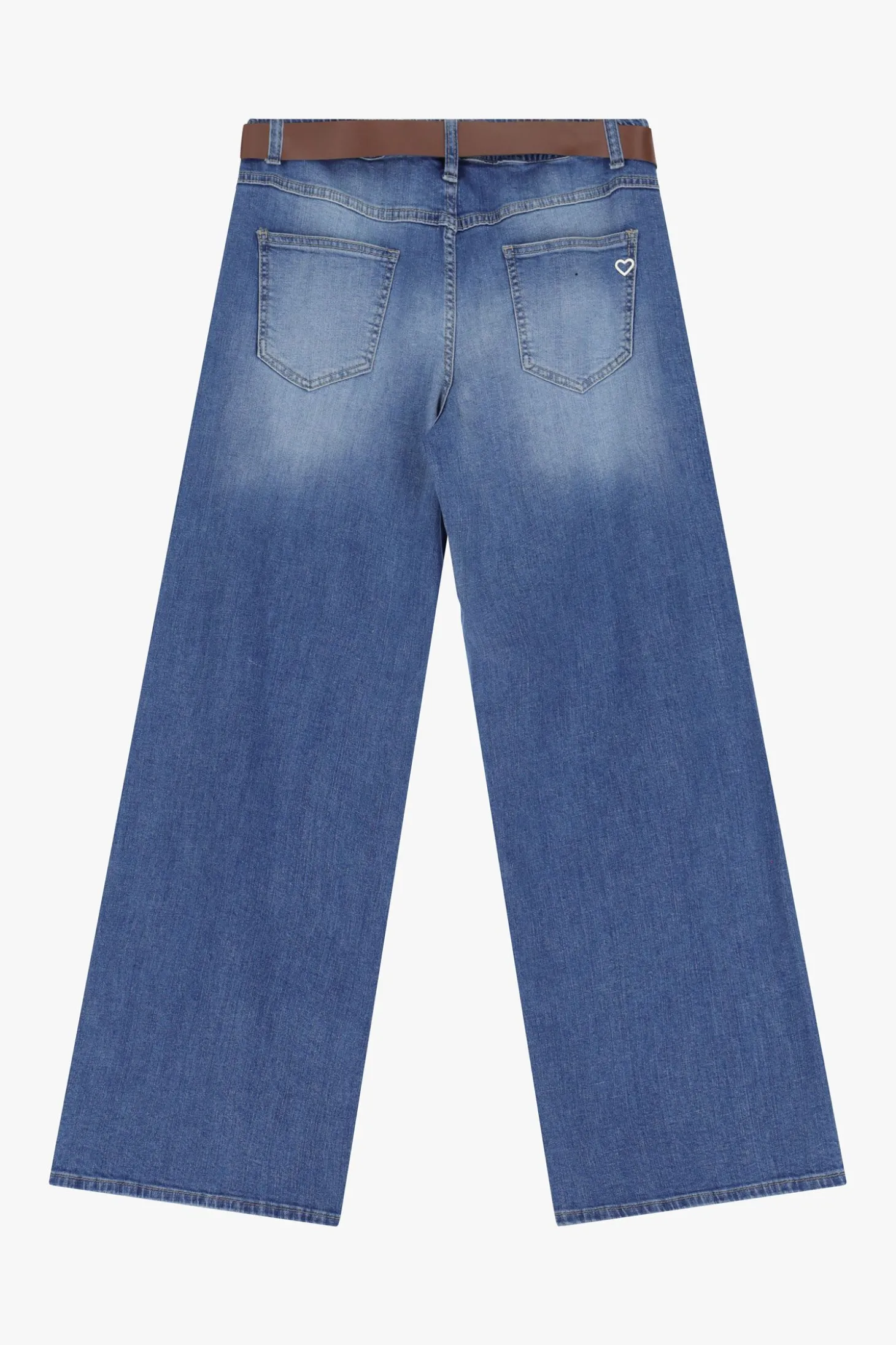 Jeans a gamba larga con cintura