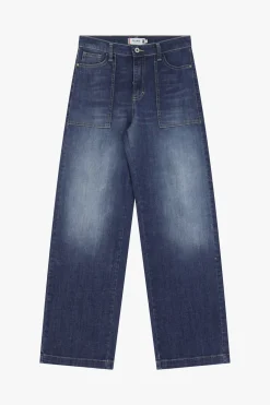 Jeans a gamba larga con tasche