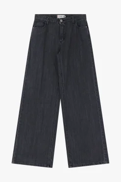 Jeans a gamba larga con vita bassa