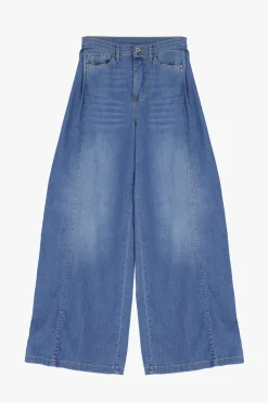 Jeans a gamba larga con vita media
