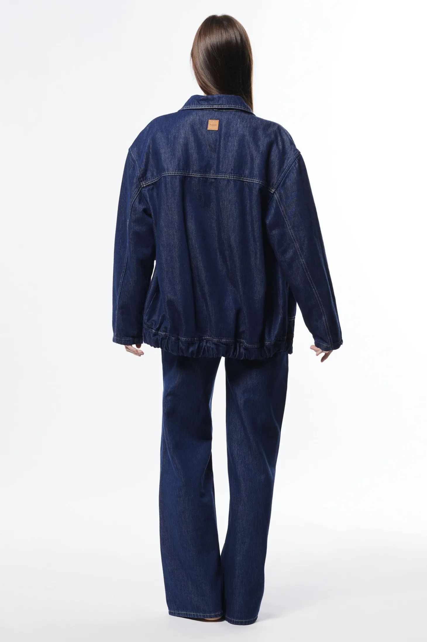 Jeans a gamba larga con vita media