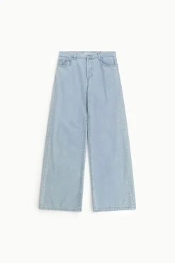 Jeans a gamba larga con vita alta