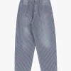 Jeans a righe con taglio mom