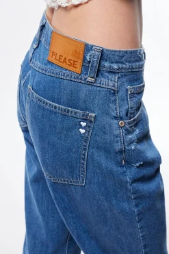 Jeans a sigaretta con microrotture