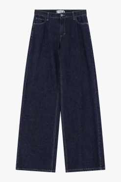 Jeans a zampa con vita media