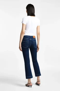 Jeans a zampa vita media cropped
