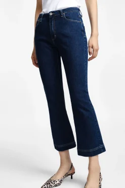 Jeans a zampa vita media cropped