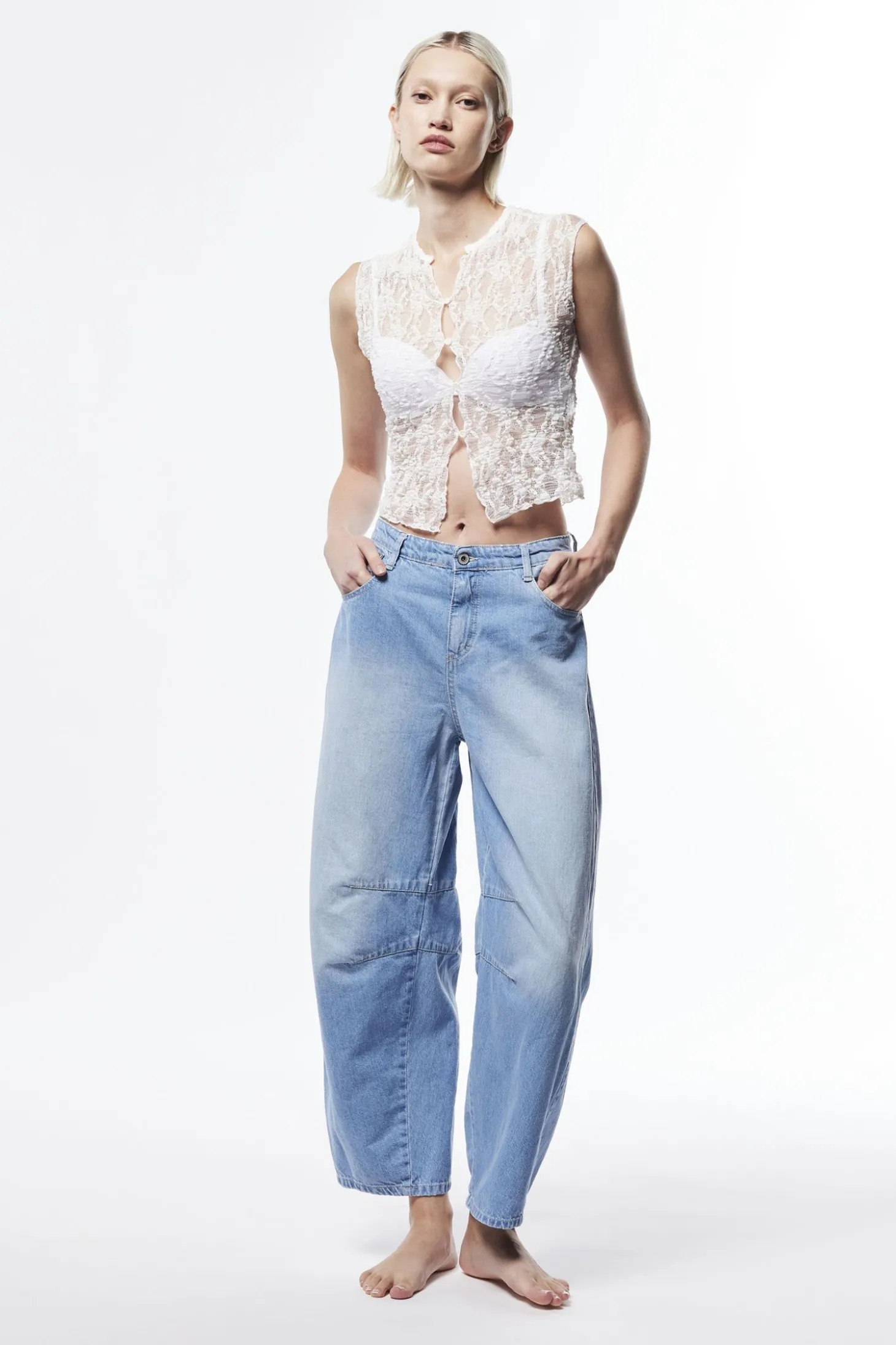 Jeans baloon a vita alta