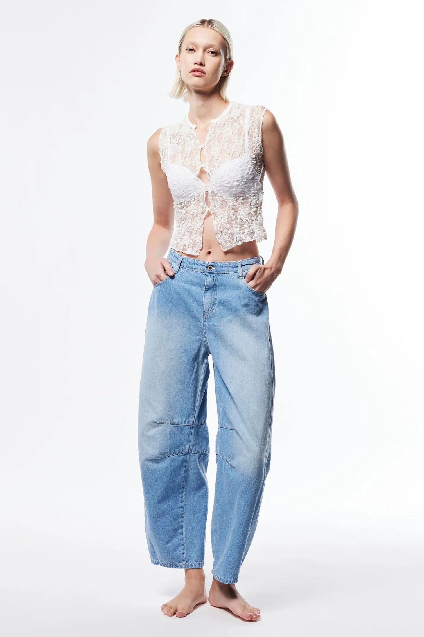 Jeans baloon a vita alta