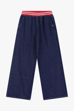 Jeans con banda sportiva in vita