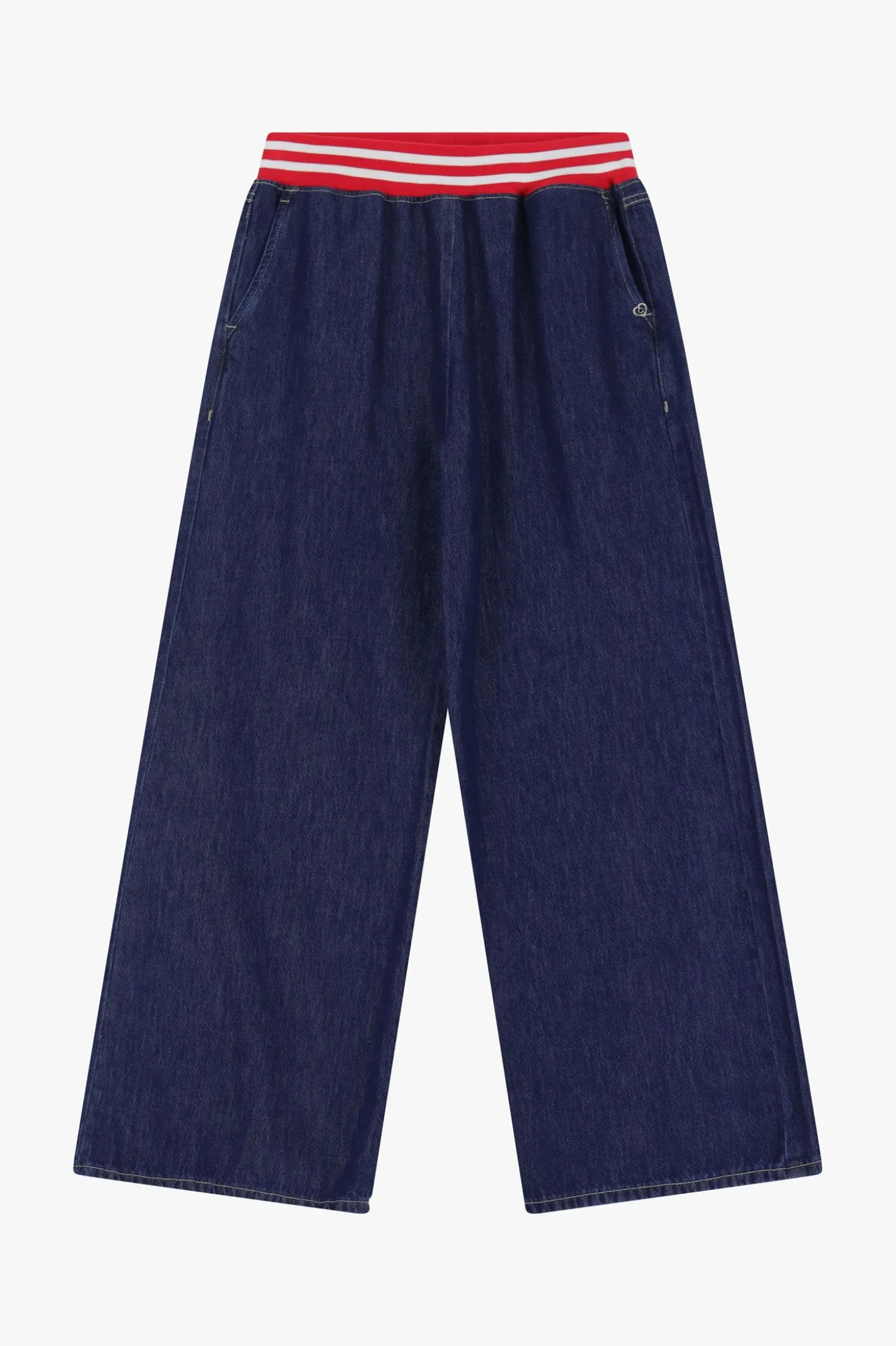 Jeans con banda sportiva in vita