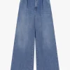 Jeans de pierna ancha con cintura alta