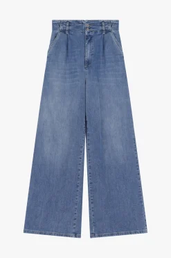 Jeans de pierna ancha con cintura alta