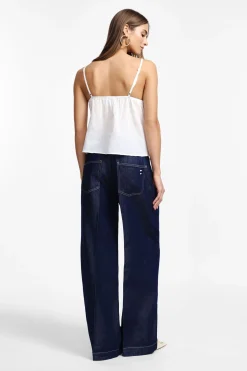 Jeans de pierna ancha y tiro alto