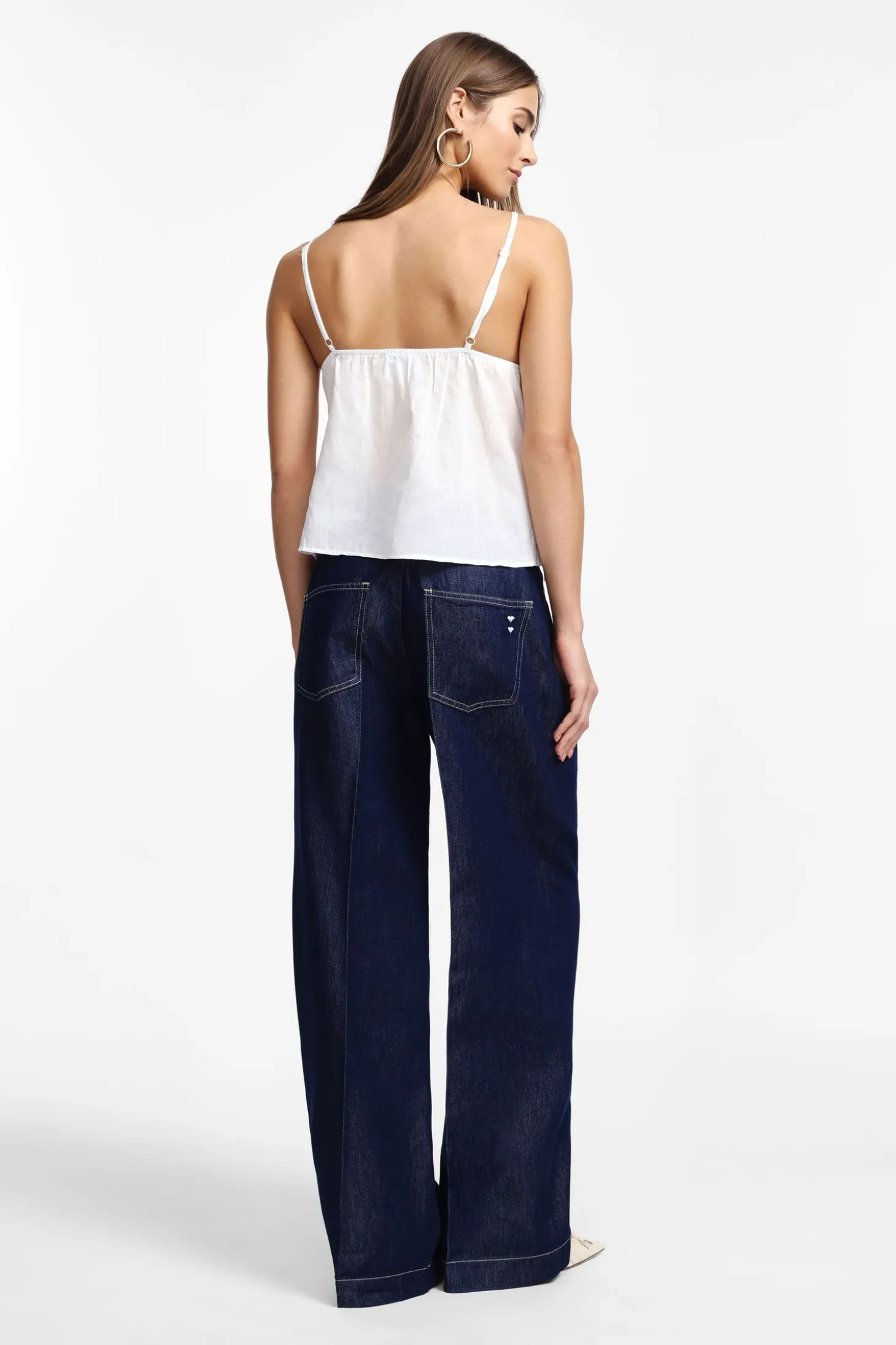 Jeans de pierna ancha y tiro alto
