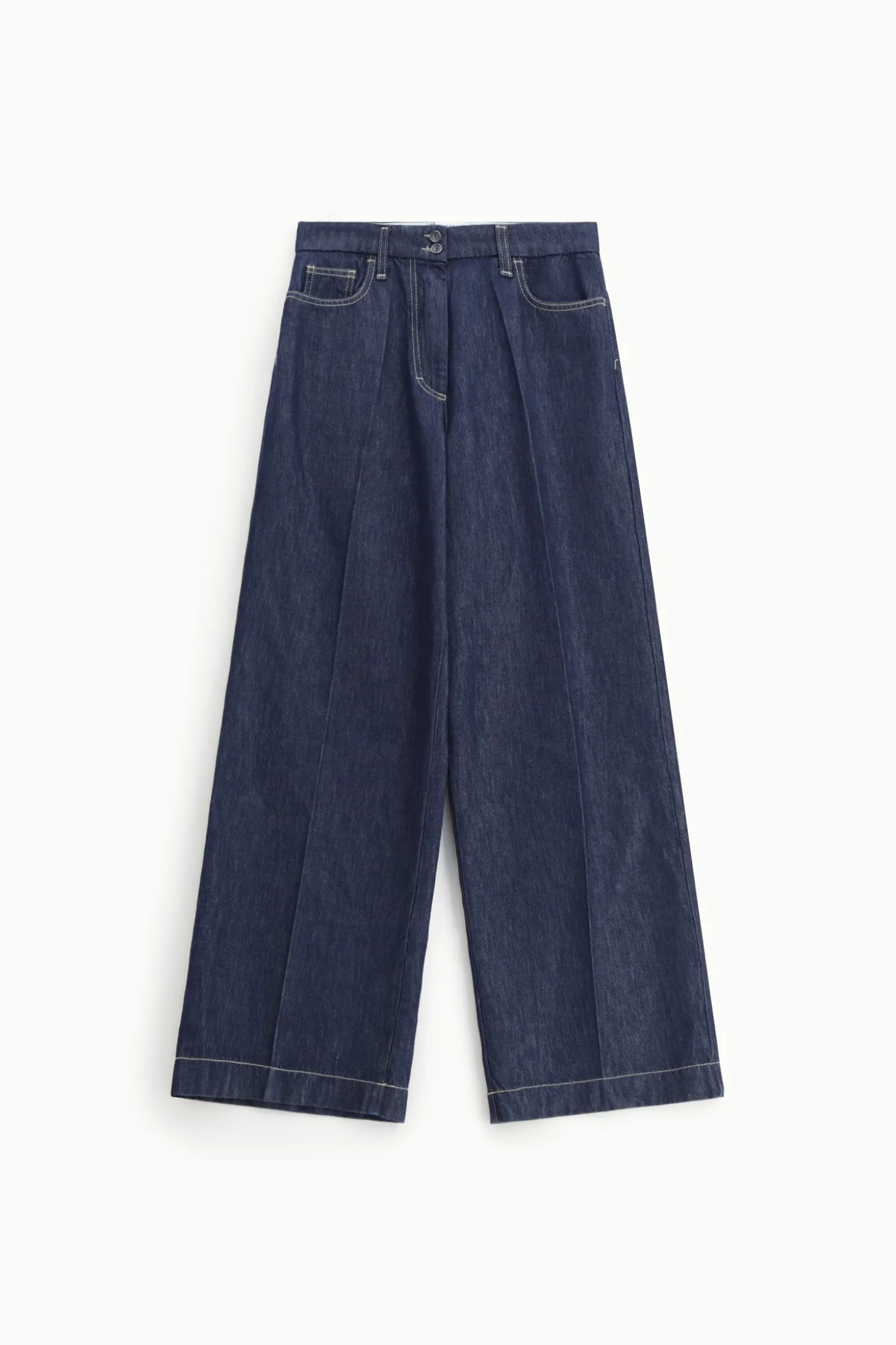 Jeans de pierna ancha y tiro alto