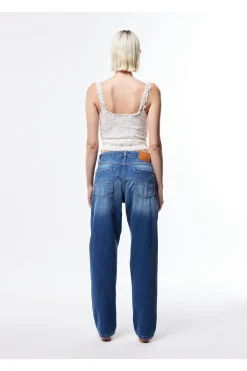 Jeans dritti con microrotture