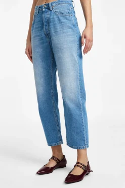 Jeans mom-fit vita alta