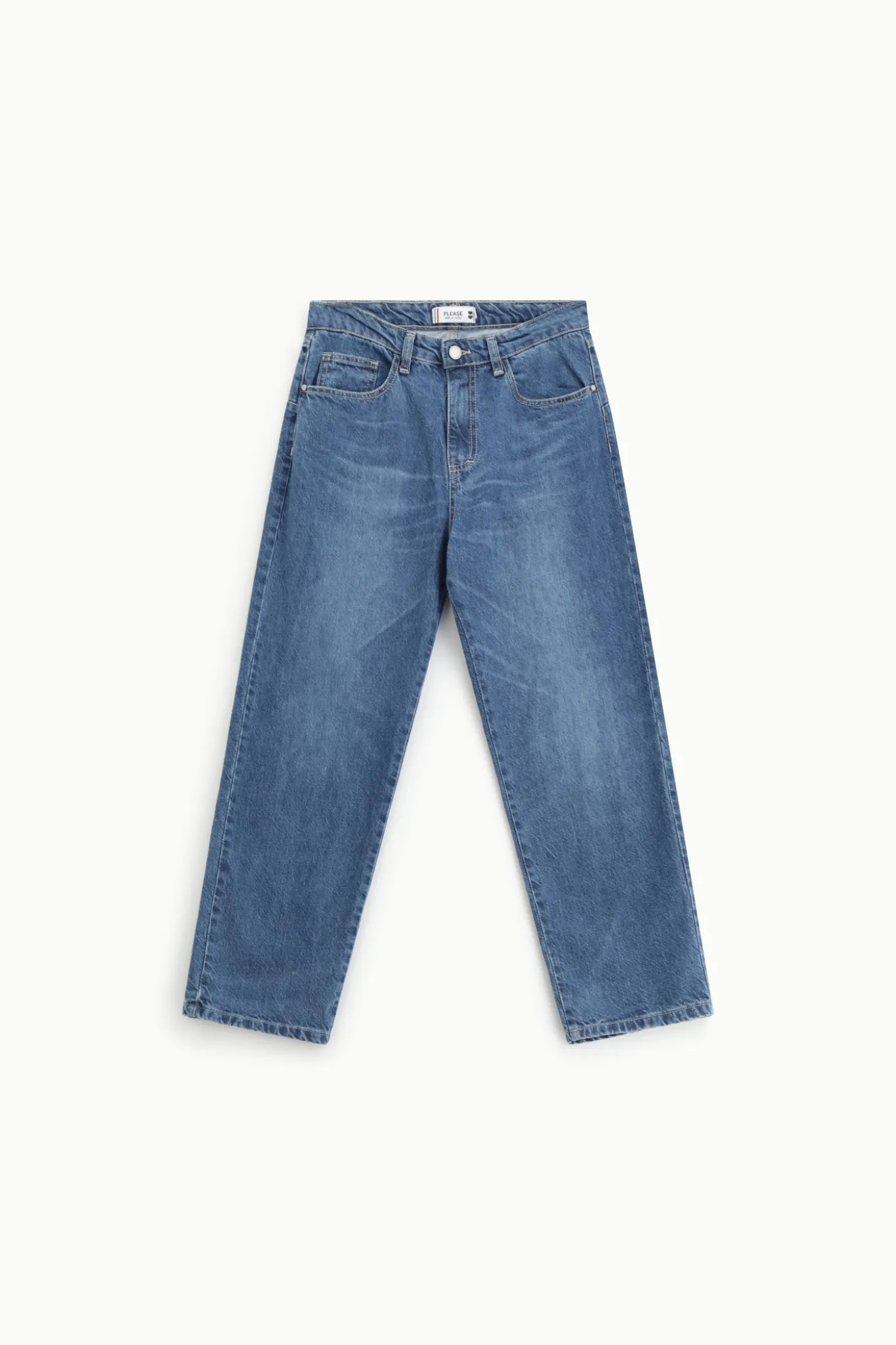 Jeans pierna recta tiro alto