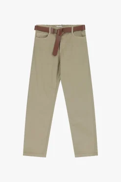 Jeans rectos con cinturón ajustable
