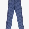 Jeans slim-fit a righe a gamba dritta