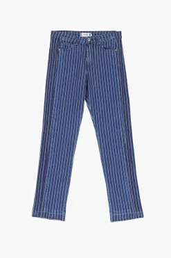 Jeans slim-fit a righe a gamba dritta