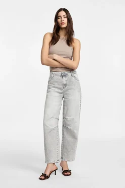 Jeans tapered de cintura alta