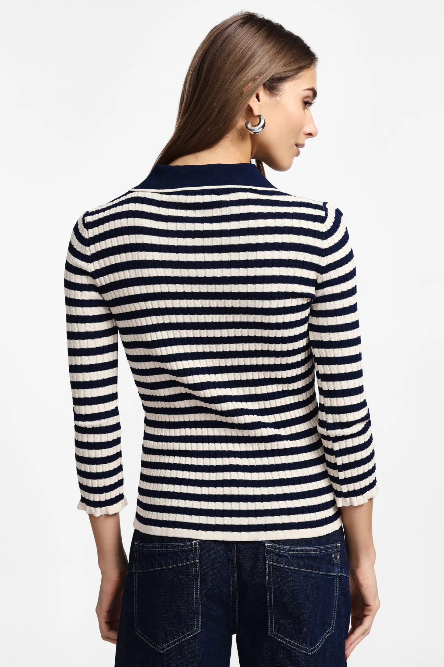Jersey a rayas con cuello