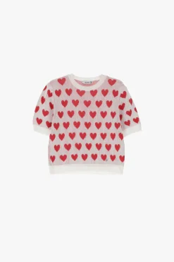 Jersey coraz贸n manga corta cuello redondo