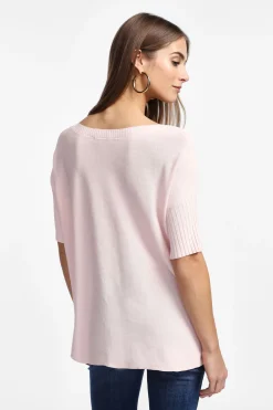 Jersey escote en v y mangas medias