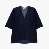Jersey liso con escote de pico