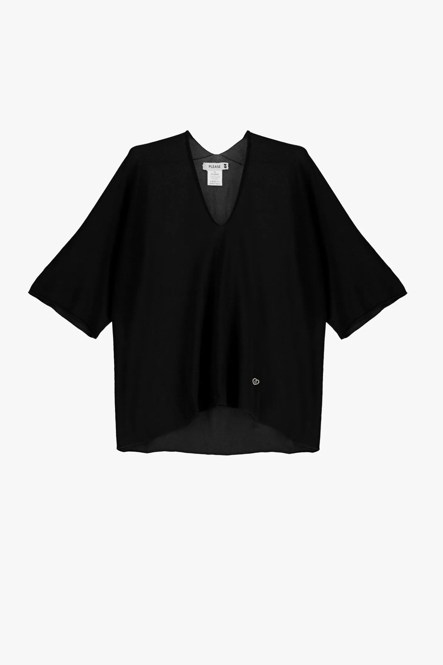 Jersey liso con escote de pico