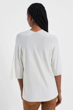 Jersey liso con escote de pico