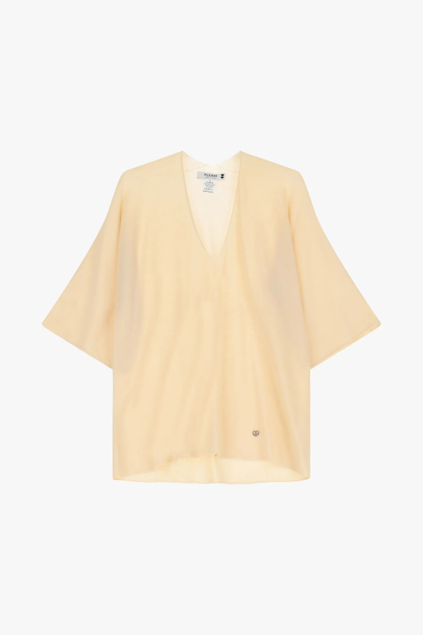 Jersey liso con escote de pico