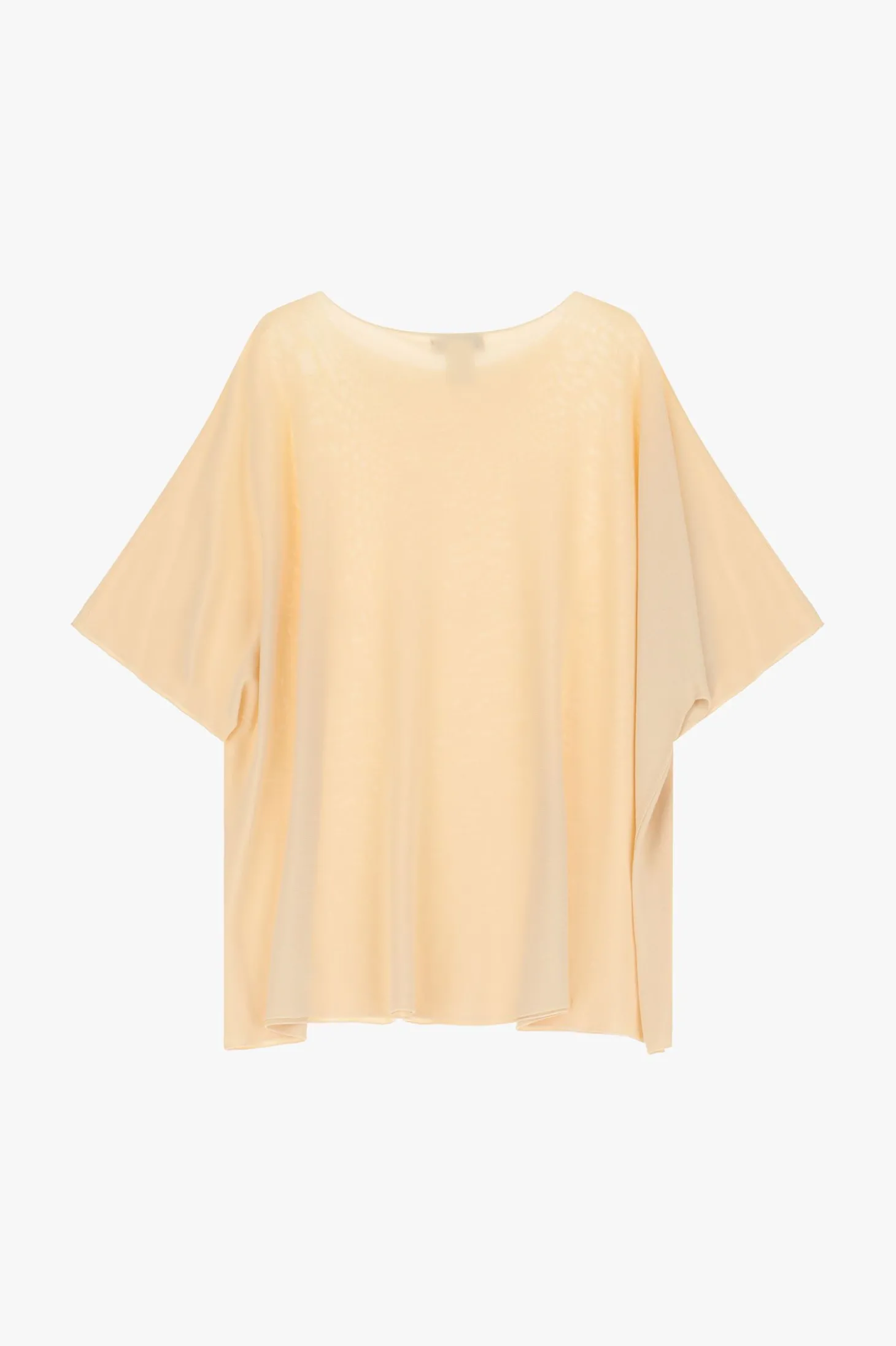 Jersey oversize liso con manga corta con vuelta