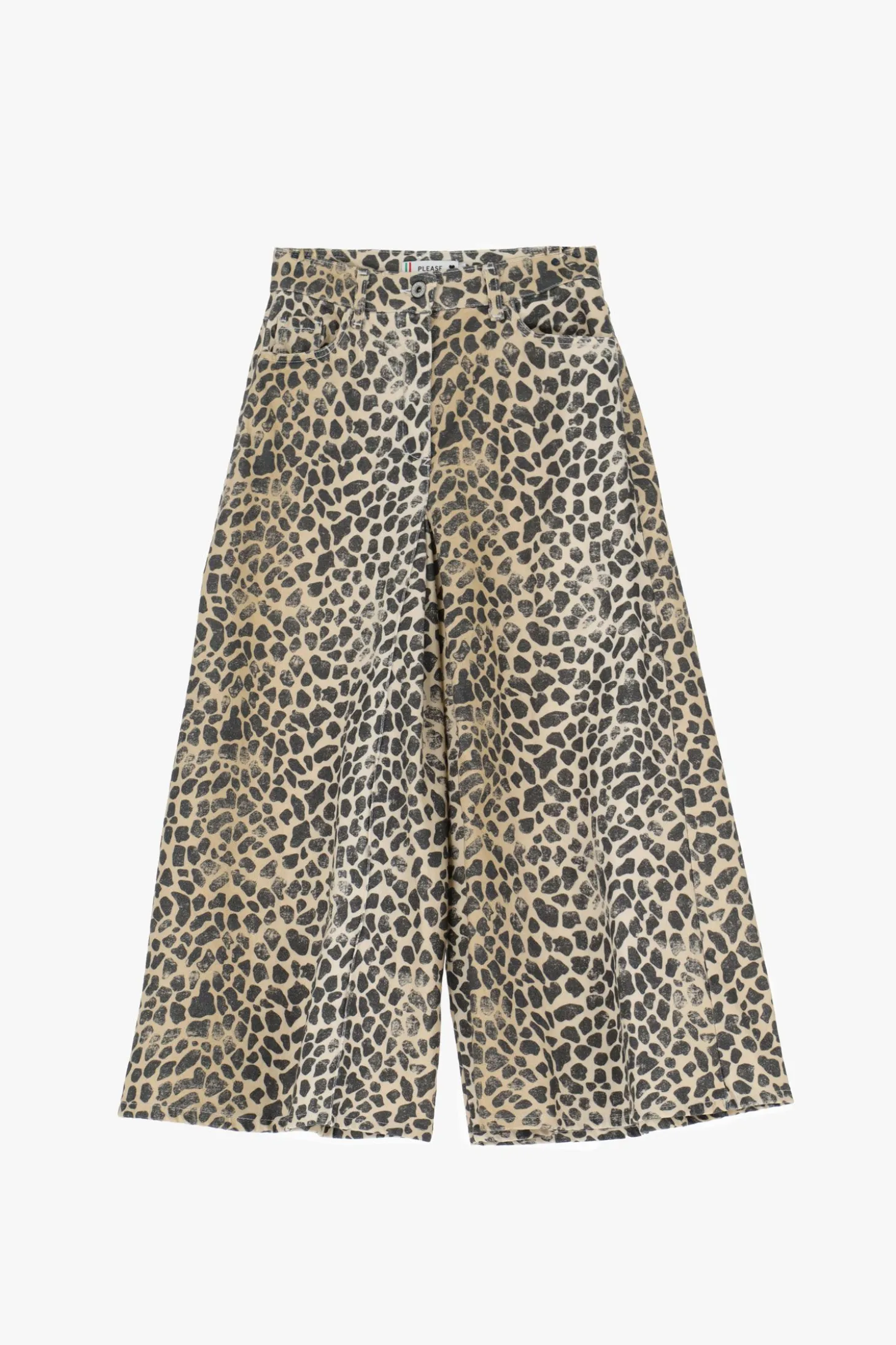 Pantalón culotte con estampado animal