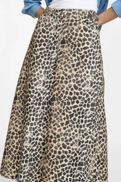 Pantalón culotte con estampado animal