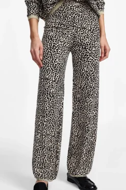 Pantalones acampanados con estampado animal