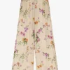 Pantalones amplios con estampado floral