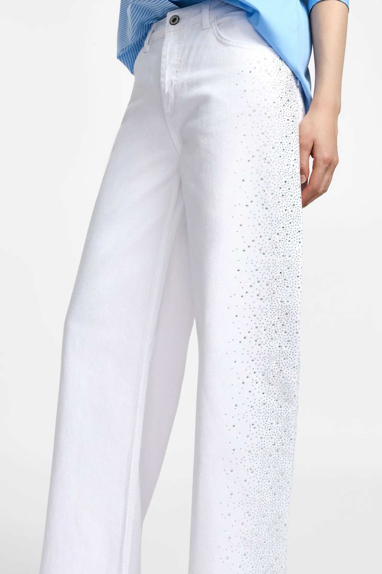 Pantalones anchos cintura media