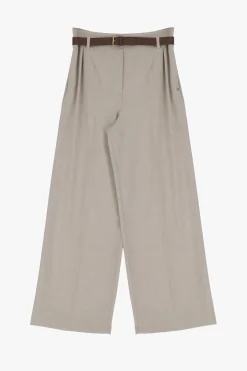 Pantalones anchos con cinturón